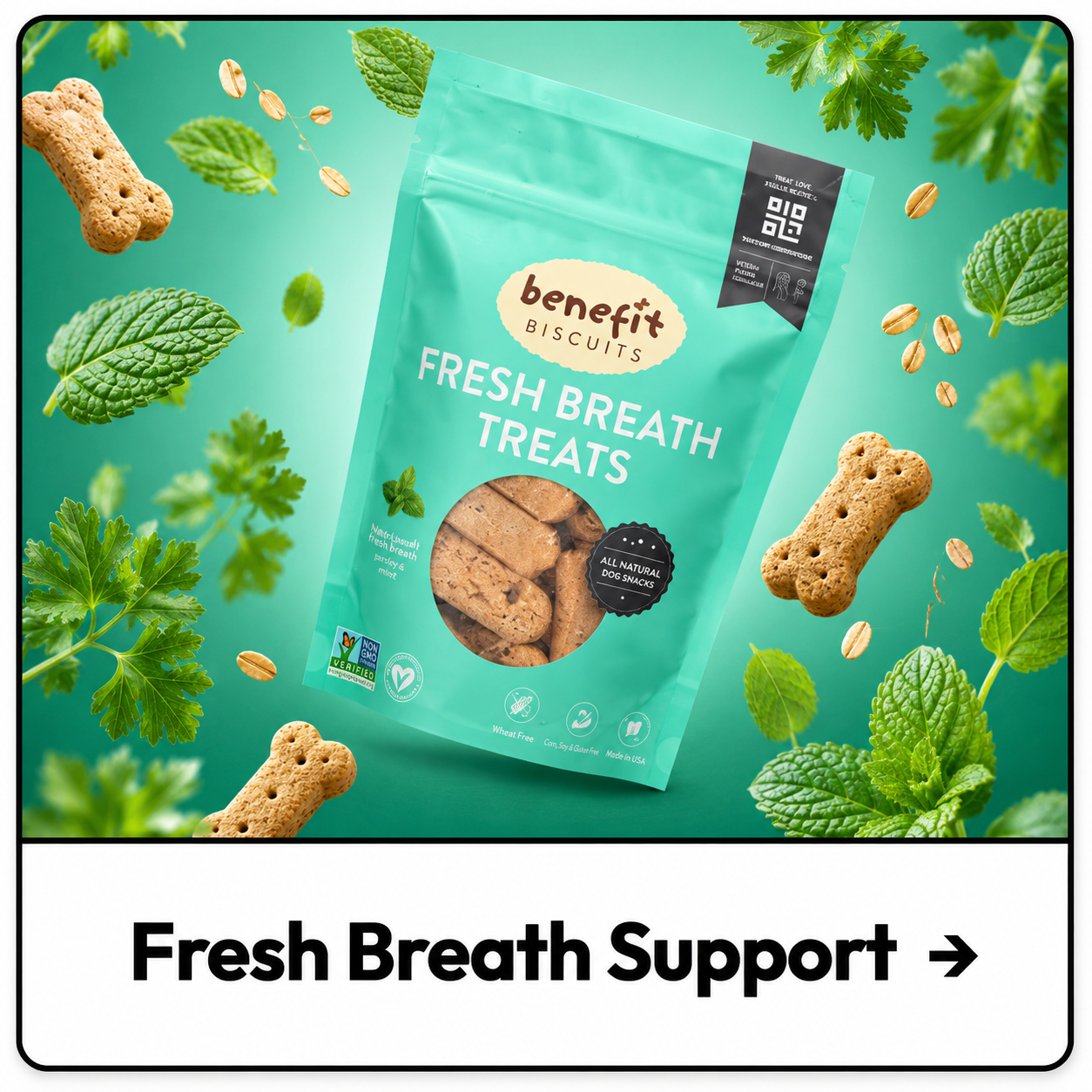 Benefit Mint dog treats — Fresh Breath